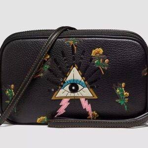 COACH Sadie Crossbody Clutch With Pyramid Eye Black